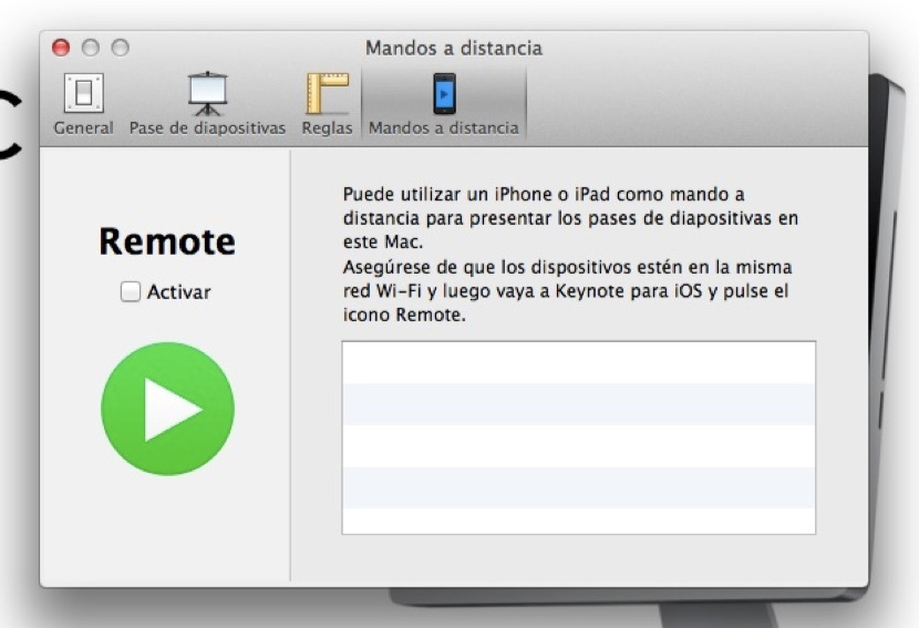 PANTALLA ENLACES Configura el Keynote Remote en tu mac y tu dispositivo iOS