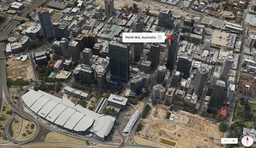 PERTH AUSTRALIA Mapas de Apple posee tres nuevas ciudades en Europa y Australia en 3D