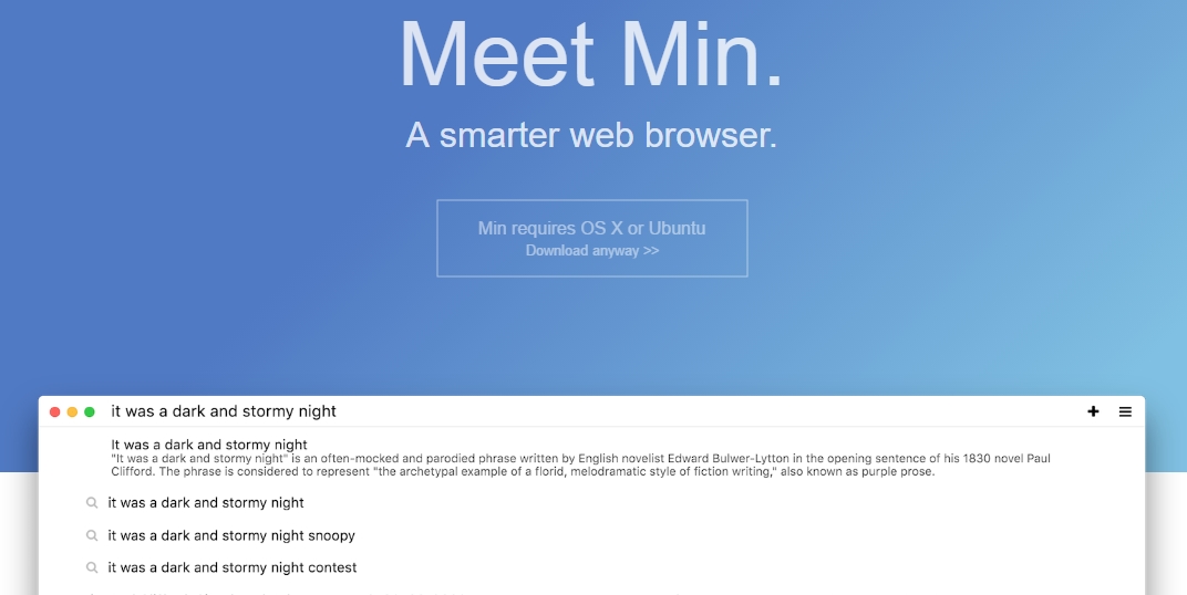 navegador minimalista