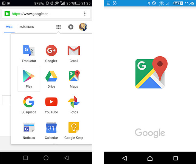 Nuevo aspecto del icono de las apps de Google