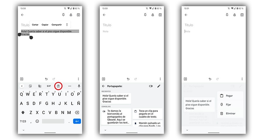 portapapeles android gboard