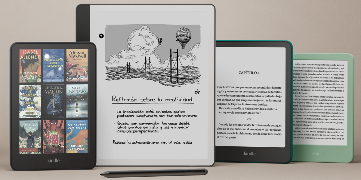 amazon-presenta-nuevos-kindles:-del-primer-kindle-a-color-al-kindle-scribe-mejorado